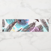 Peacock Feather Waterfles Etiket (Enkel label)