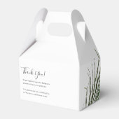 Peacock Feather | Weddenschap-forenset Bedankdoosjes (Achterkant)