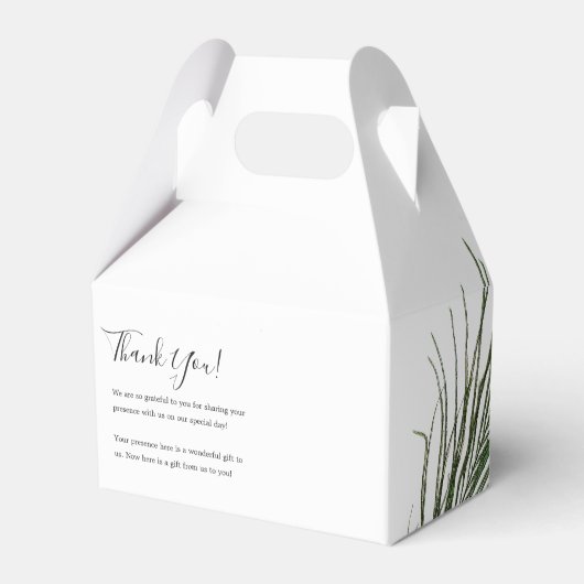 Peacock Feather | Weddenschap-forenset Bedankdoosjes (Achterkant)