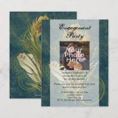 Peacock Feather Wedding Engagement Party Foto Kaart (Voorkant / Achterkant)