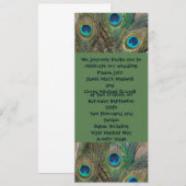 Peacock Feather Wedding Kaart (Voorkant / Achterkant)