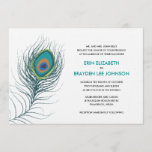 Peacock Feather Wedding Kaart<br><div class="desc">Een populair thema bruiloft is de pauw-veer. Mooie heldere kleuren. Als je iets wilt veranderen in dit ontwerp, kun je me dan gratis emailen via paula@labellarue.com Als je andere kaarten nodig hebt, zoals rsvp, menu, receptie, enzovoort, en je ziet ze niet in mijn winkel, neem dan contact met me op...</div>