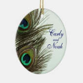 Peacock Feather Wedding Ornament (Rechts)