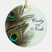 Peacock Feather  Wedding Ornament (Voorkant)