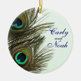 Peacock Feather Wedding Ornament