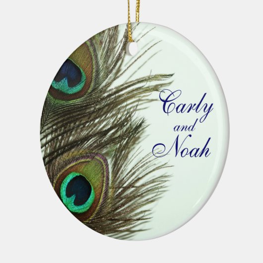 Peacock Feather  Wedding Ornament (Links)