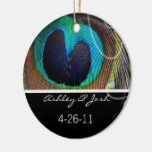Peacock Feather Wedding Ornament (Links)
