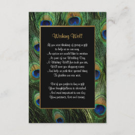 Peacock Feather Wedding - Wishing Well Informatiekaartje