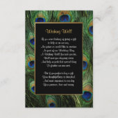 Peacock Feather Wedding - Wishing Well Informatiekaartje (Voorkant)
