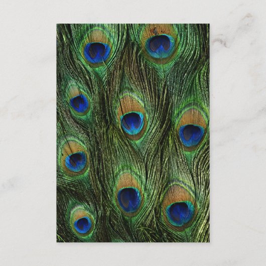 Peacock Feather Wedding - Wishing Well Informatiekaartje (Achterkant)