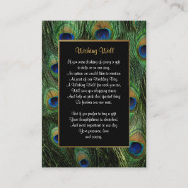 Peacock Feather Wedding - Wishing Well Informatiekaartje