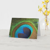 Peacock Feather-Wenskaart - leeg binnenin Kaart (Gele Bloem)