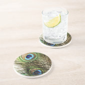 Peacock Feather Zandsteen Onderzetter (Zijkant)