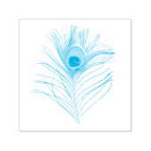 Peacock Feather Zelfinktende Stempel (Design)