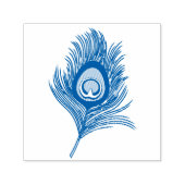 Peacock Feather Zelfinktende Stempel (Design)