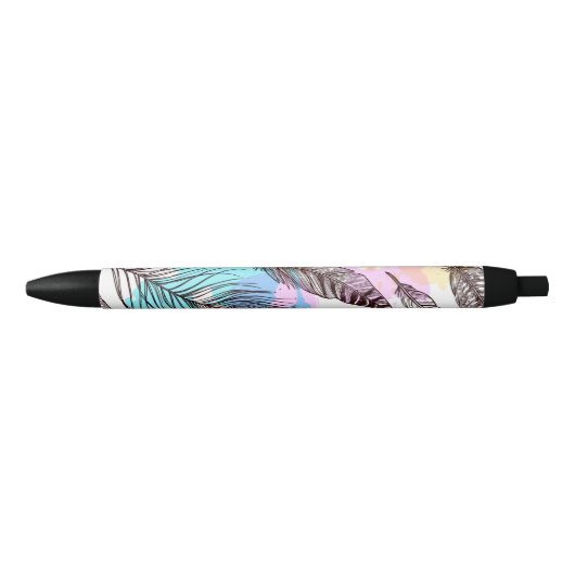 Peacock Feather Zwarte Inkt Pen (Voorkant)