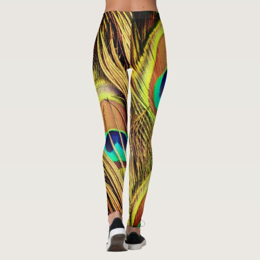 Peacock Feathers 2 Leggings (Achterkant)