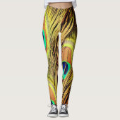Peacock Feathers 2 Leggings (Voorkant)