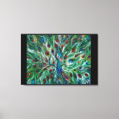 Peacock Feathers 36 x 24-inch Premium Canvass Prin Canvas Afdruk (Voorkant)