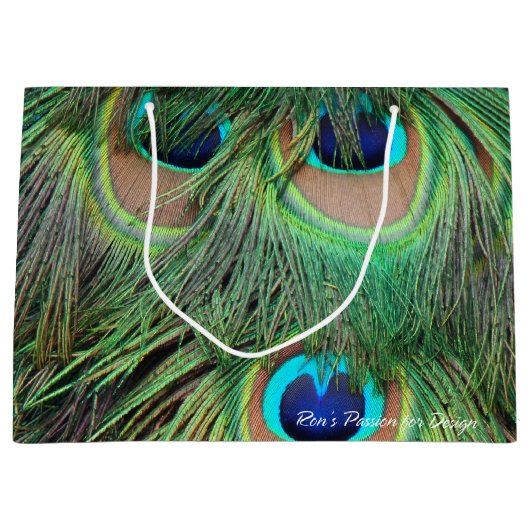 Peacock Feathers 3 Large Cadeautasje (Voorkant)