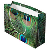 Peacock Feathers 3 Large Cadeautasje (Achterkant Gekanteld)
