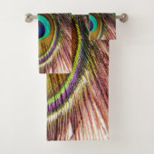 Peacock Feathers 4 Badkamer Handdoek Set (Insitu)