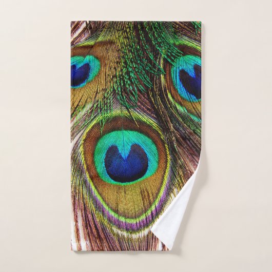 Peacock Feathers 4 Badkamer Handdoek Set (Handdoek)