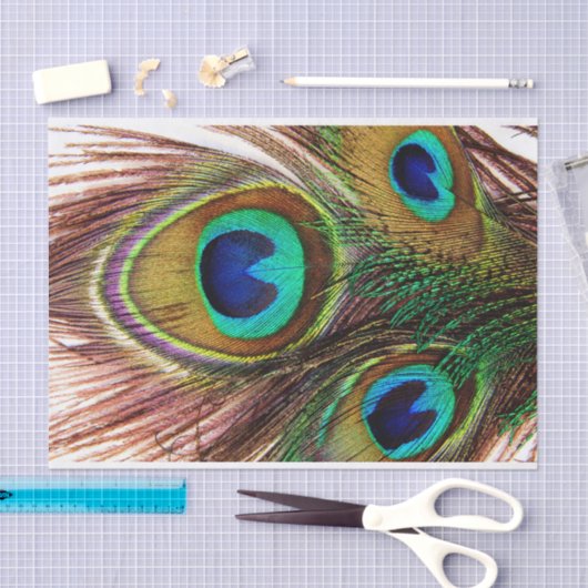 Peacock Feathers 4 Weefselpapier Tissuepapier (Craft)