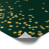 Peacock Feathers 50ste bruiloft Jubileum Poster (Hoek)