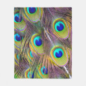 Peacock Feathers 5 Fleece Deken (Voorkant)