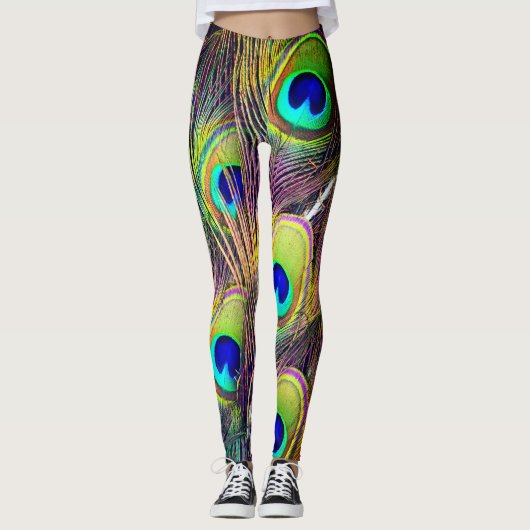 Peacock Feathers 5 Leggings (Voorkant)