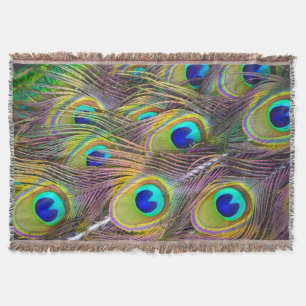Peacock Feathers 5 Throw Blanket Deken