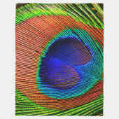 Peacock Feathers 6A-6B Opties Fleece Deken (Voorkant)