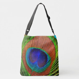 Peacock Feathers 6A-B Crossbody Tas