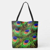 Peacock Feathers 7A-B All-Over-Print Canvas tas (Achterkant)