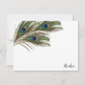 Peacock Feathers - Aangepaste platte kaarten Notitiekaartje (Voorkant)