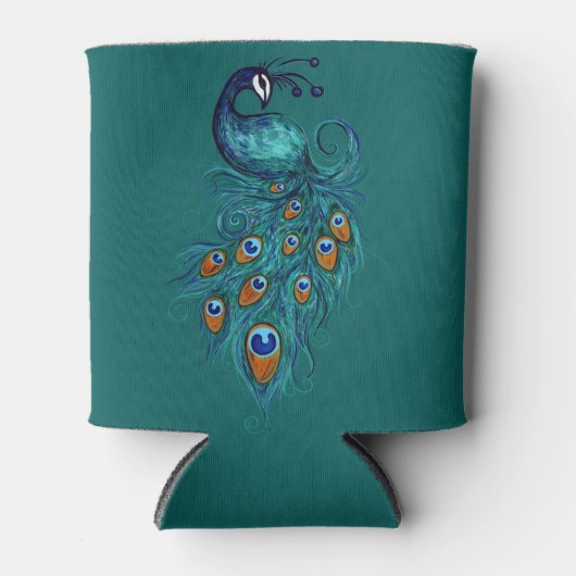 Peacock Feathers Art Blikjeskoeler (Voorkant)