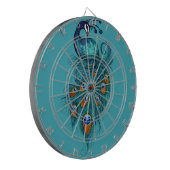 Peacock Feathers Art Dartbord (Voorkant Links)