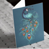 Peacock Feathers Art Kaart