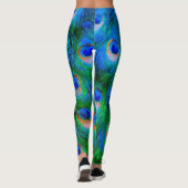 Peacock Feathers Art Leggings (Achterkant)