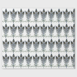 Peacock Feathers Art Nouveau Design Cadeaupapier