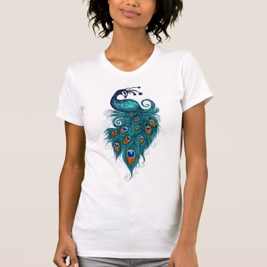 Peacock Feathers Art T-shirt (Voorkant)
