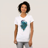 Peacock Feathers Art T-shirt (Voorkant volledig)