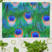 Peacock Feathers Art Theedoek (Gevouwen)