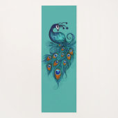 Peacock Feathers Art Yogamat (Achterkant)