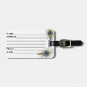 Peacock Feathers Bagagelabel (Voorkant horizontaal)