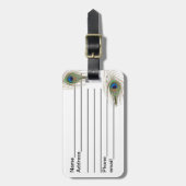 Peacock Feathers Bagagelabel (Voorkant verticaal)