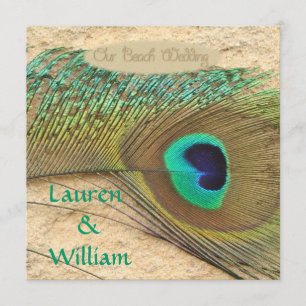 PEACOCK FEATHERS Beach Weddenschap Kaart