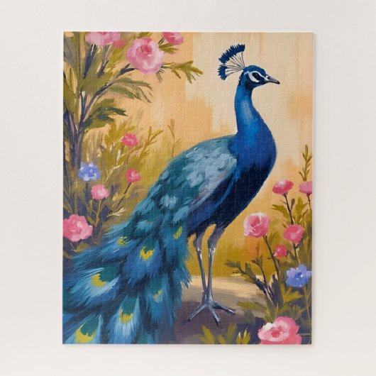 Peacock Feathers Beautiful Floral Animal Legpuzzel (Verticaal)