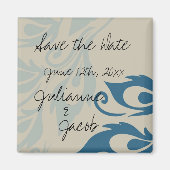 Peacock Feathers Bewaar de datum Magneet (Voorkant)